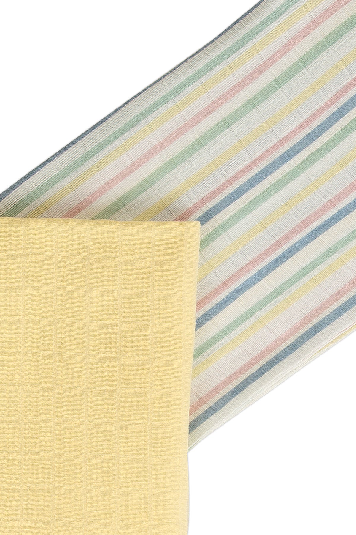 2 Pack Striped Pattern Multiuse Muslin Swaddle 100x100cm