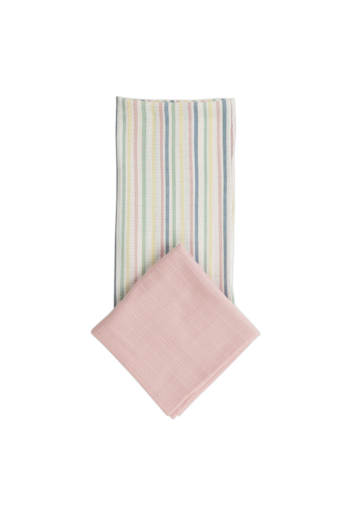 2 Pack Striped Pattern Multiuse Muslin Swaddle 100x100cm