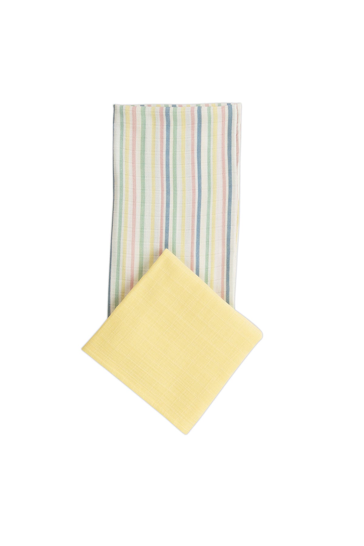 2 Pack Striped Pattern Multiuse Muslin Swaddle 100x100cm