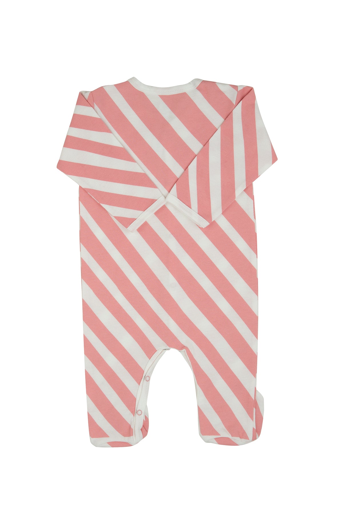 Diagonal Stripes Snap Up One-Piece