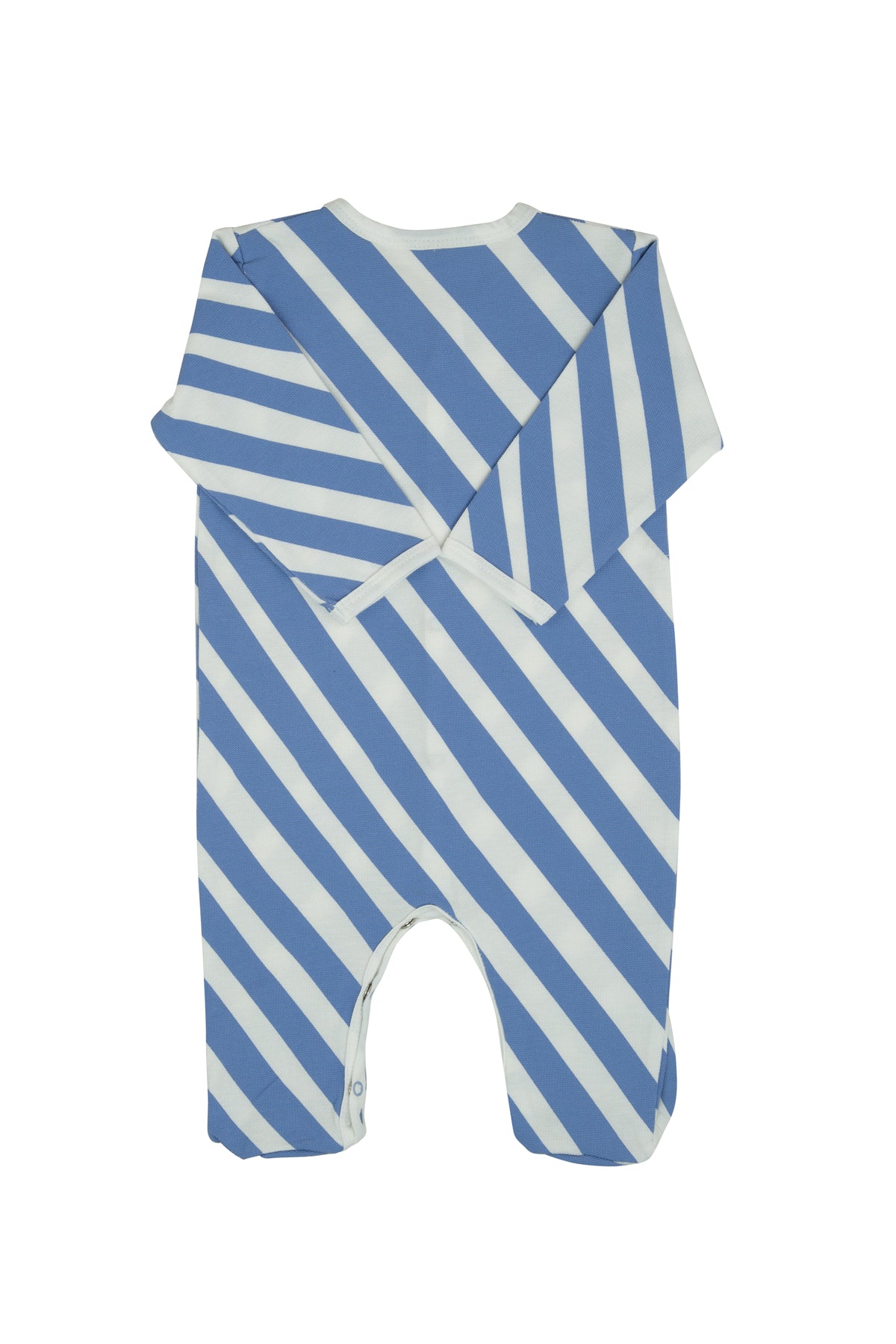 Diagonal Stripes Snap Up One-Piece