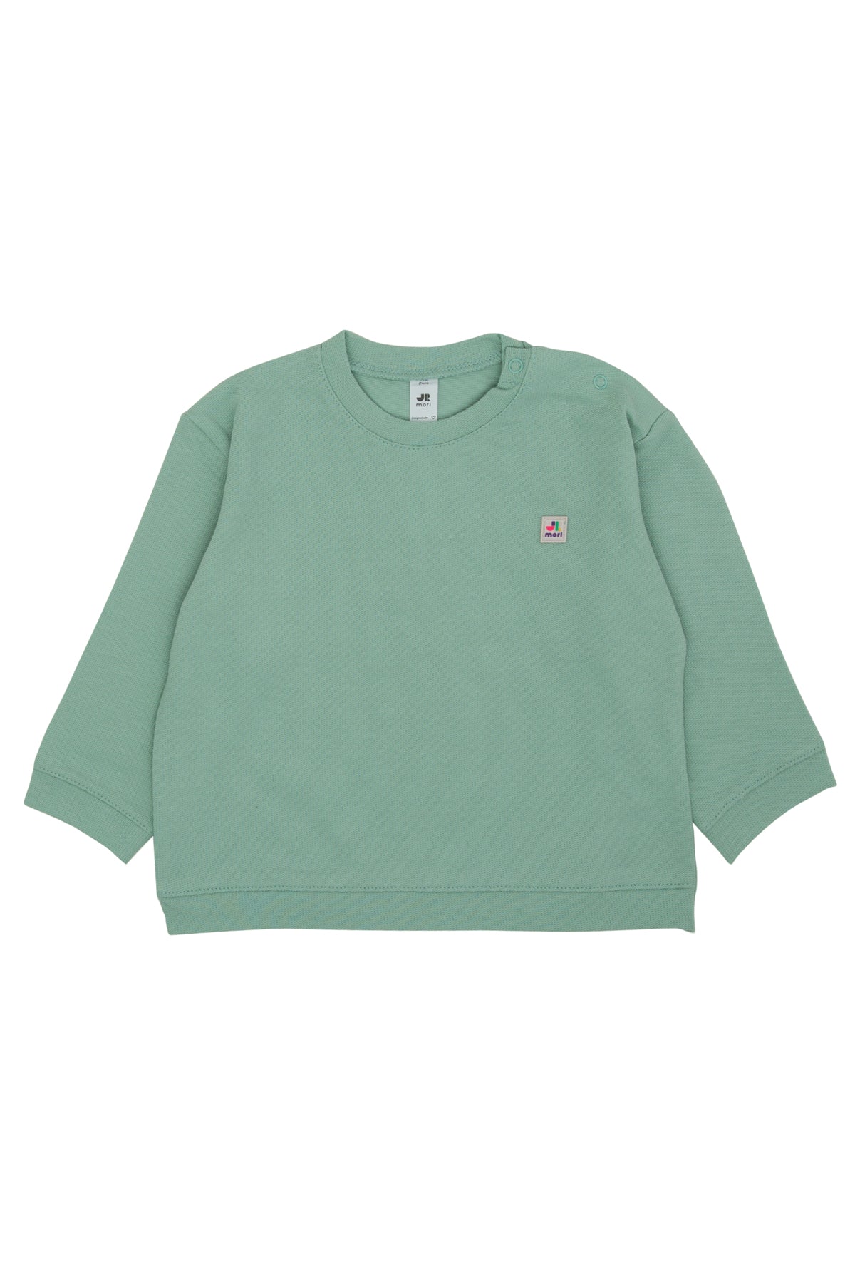 Omzu Çıtçıtlı Basic Sweatshirt