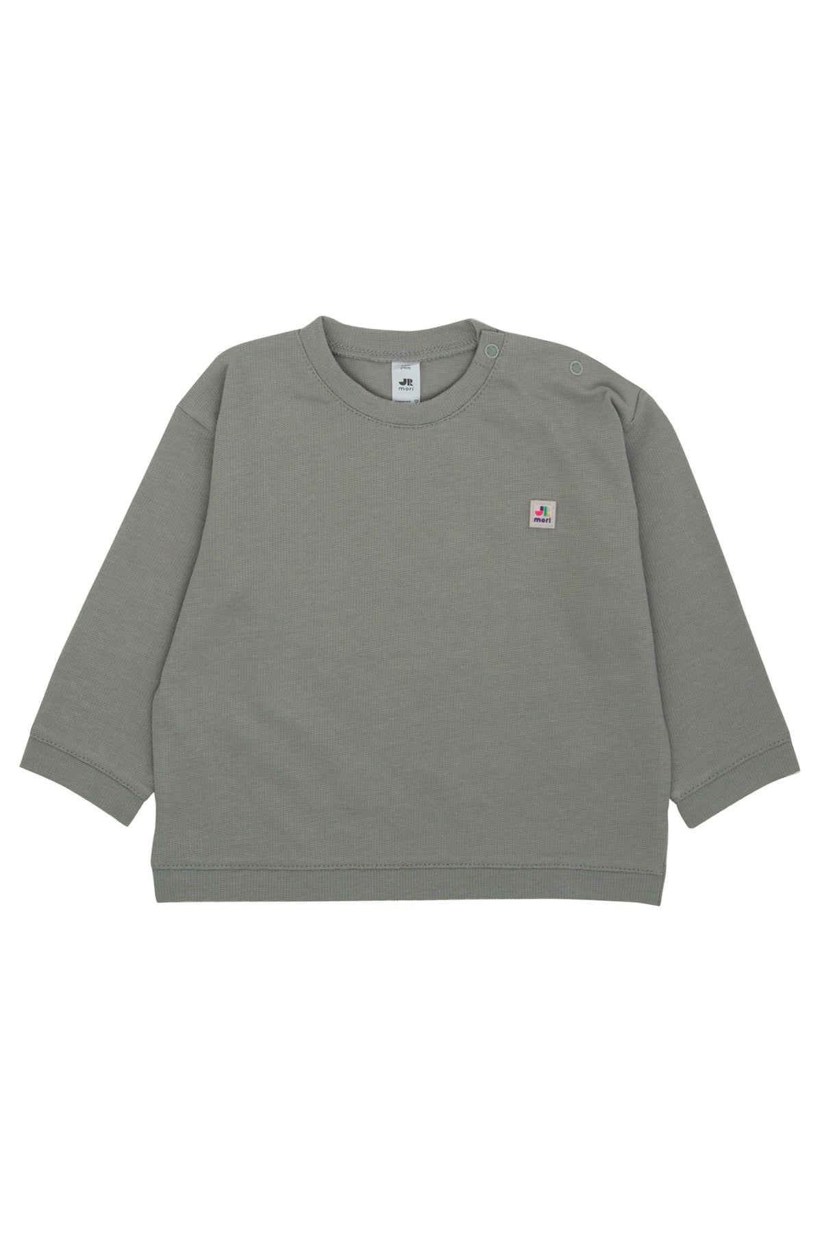 Omzu Çıtçıtlı Basic Sweatshirt