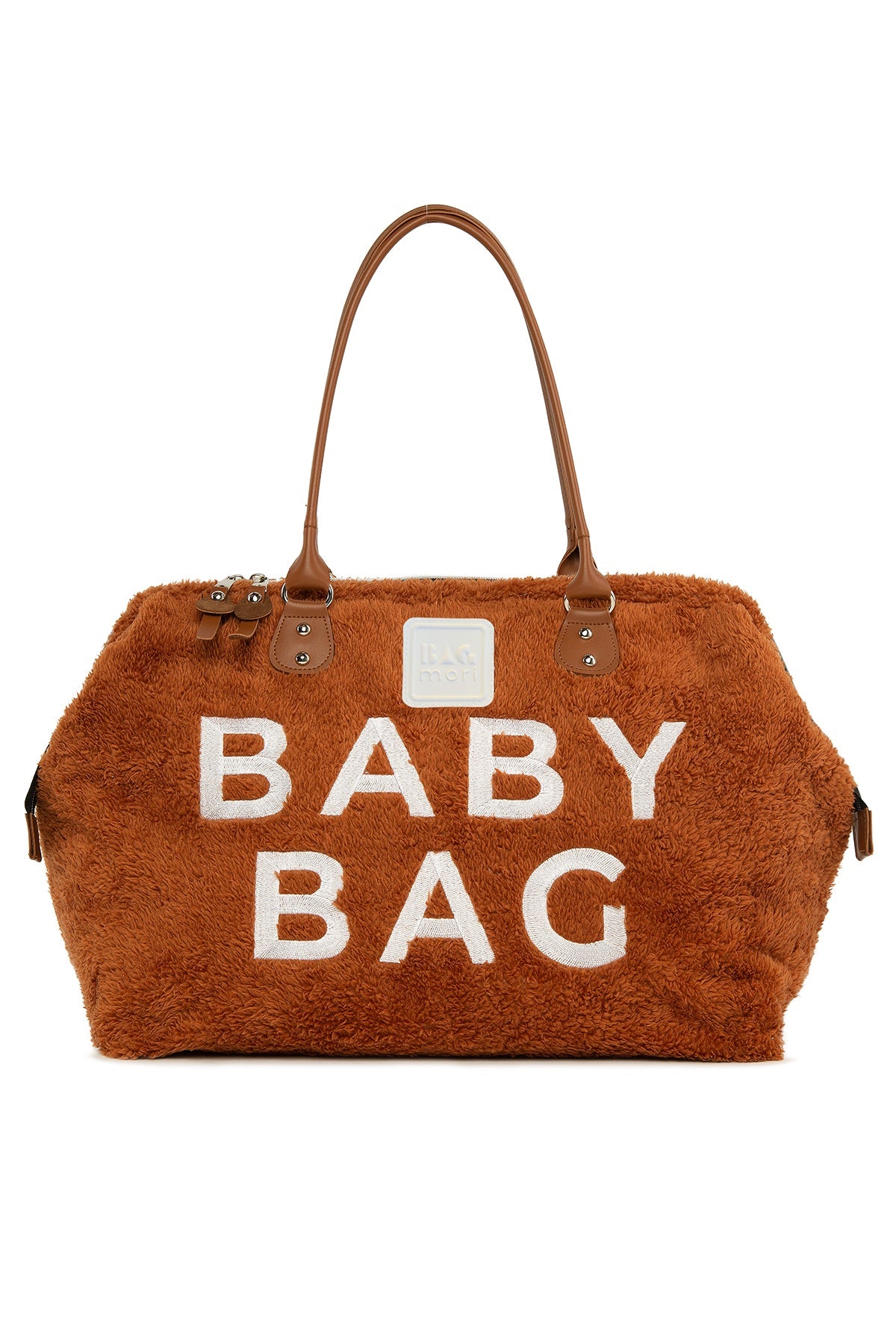 Taba Baby Bag Nakışlı Peluş Anne Bebek Çantası