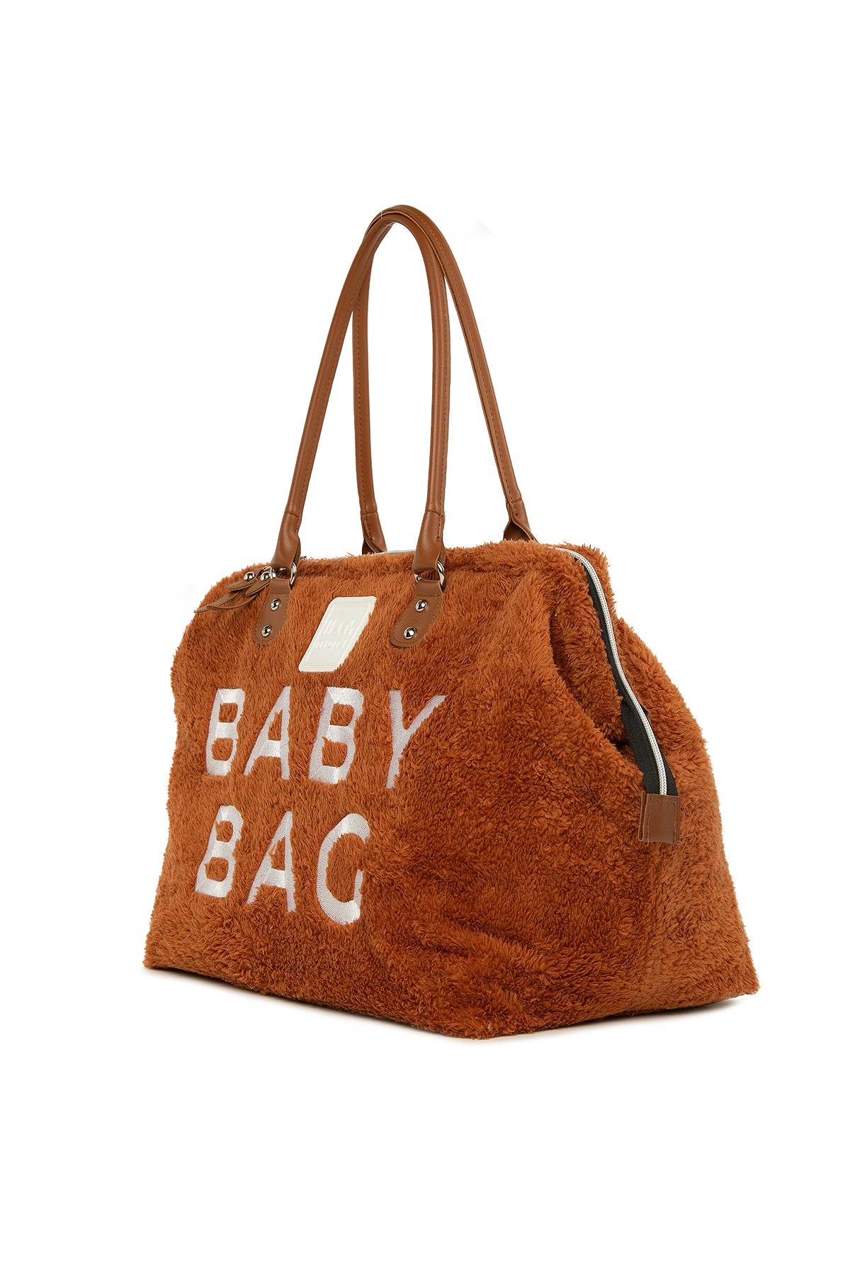 Taba Baby Bag Nakışlı Peluş Anne Bebek Çantası