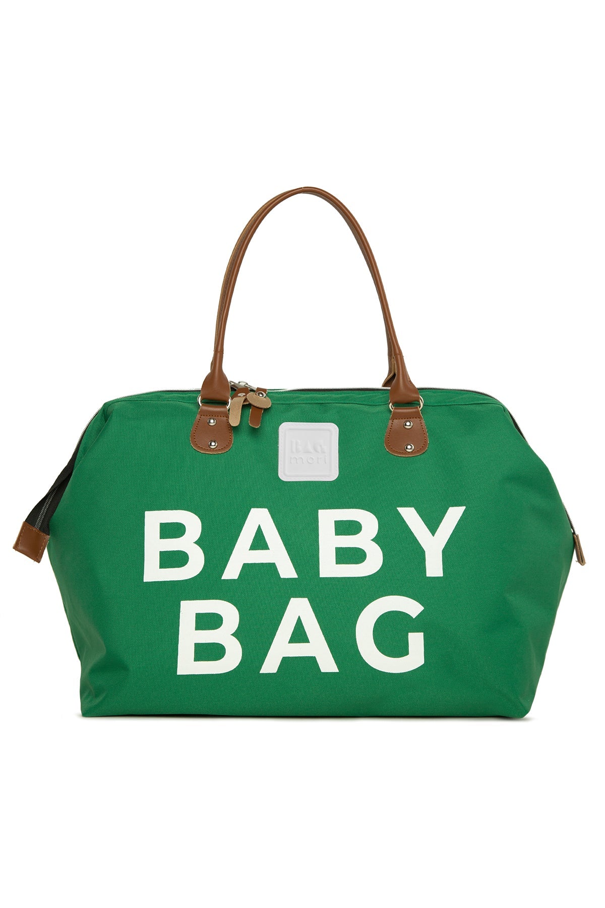 Koyu Yeşil Baby Bag Baskılı Bebek Bakım Çantası