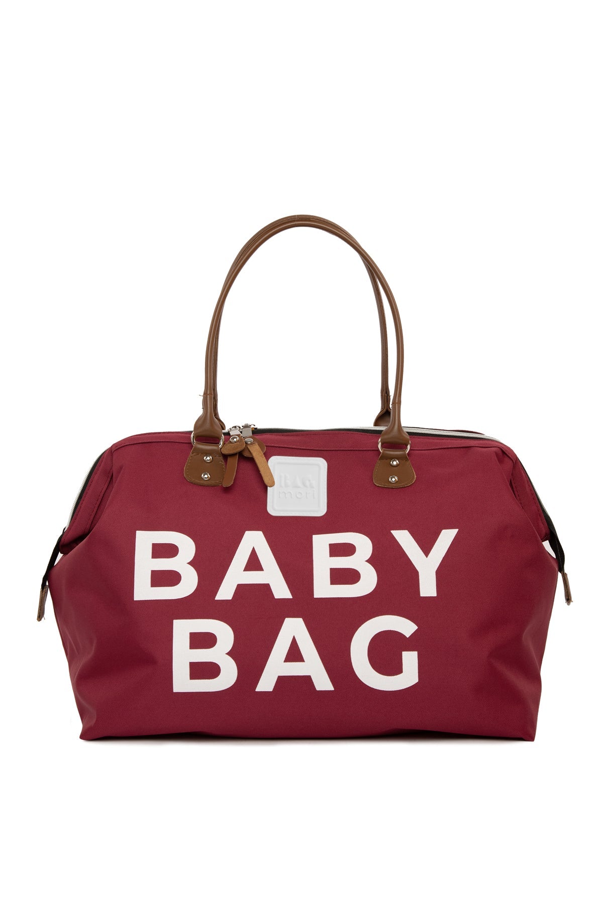 Bordo Baby Bag Baskılı Bebek Bakım Çantası