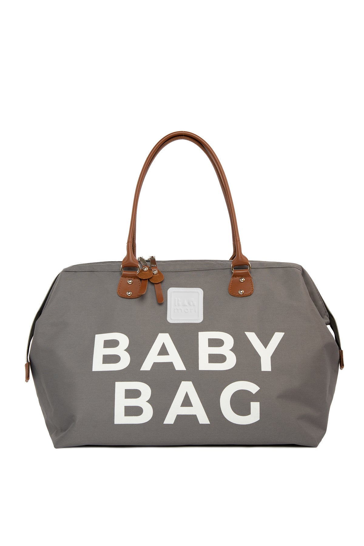 Gri Baby Bag Baskılı Bebek Bakım Çantası