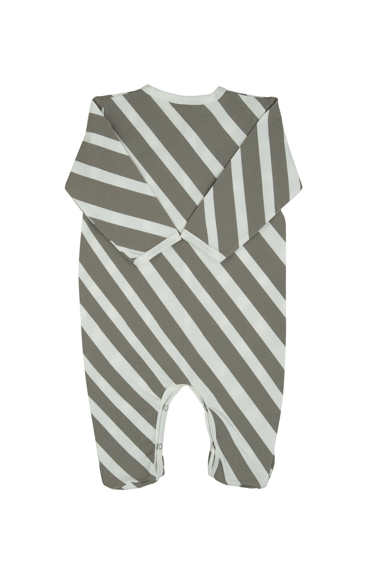 Diagonal Stripes Snap Up One-Piece