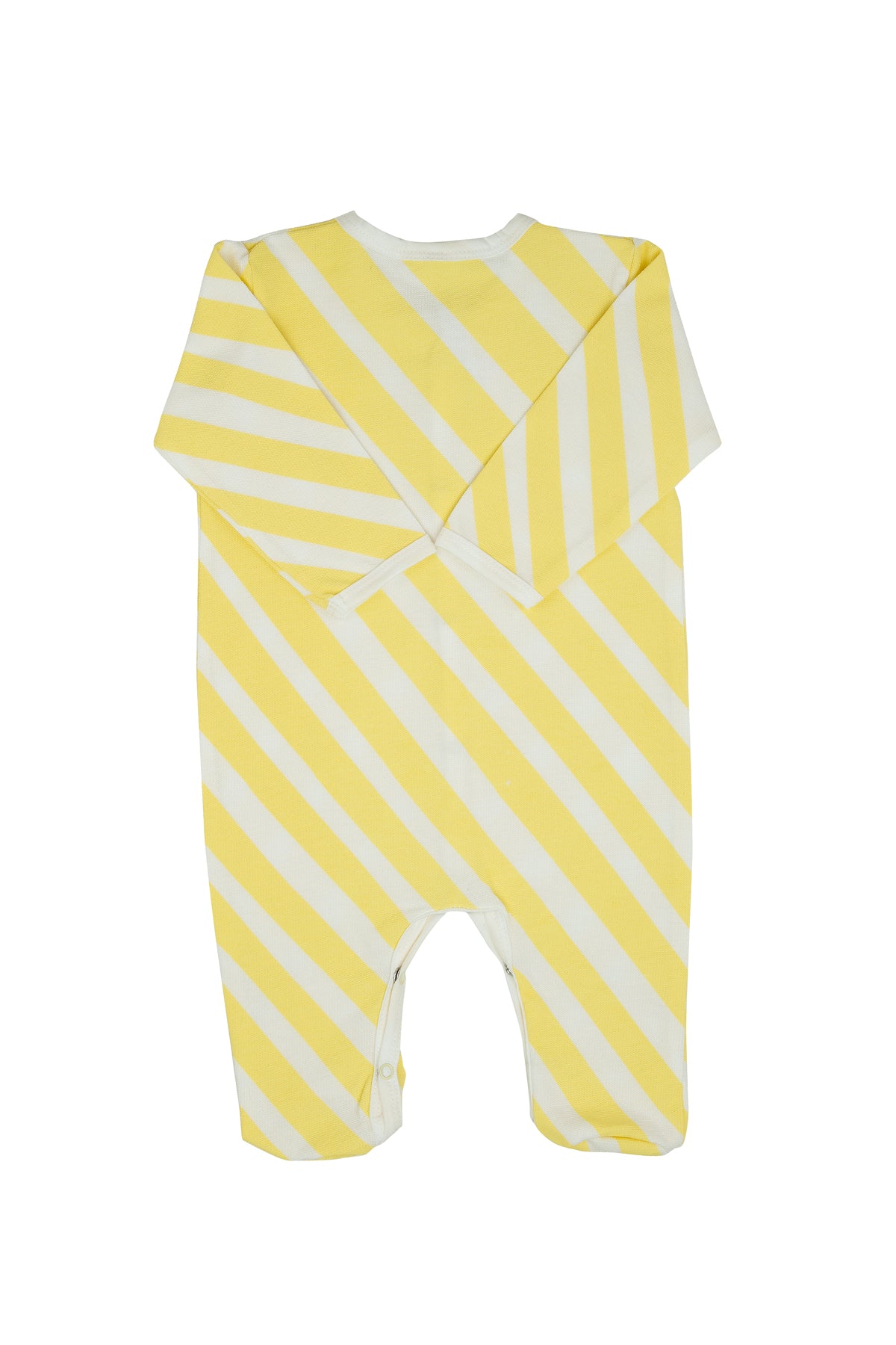 Diagonal Stripes Snap Up One-Piece