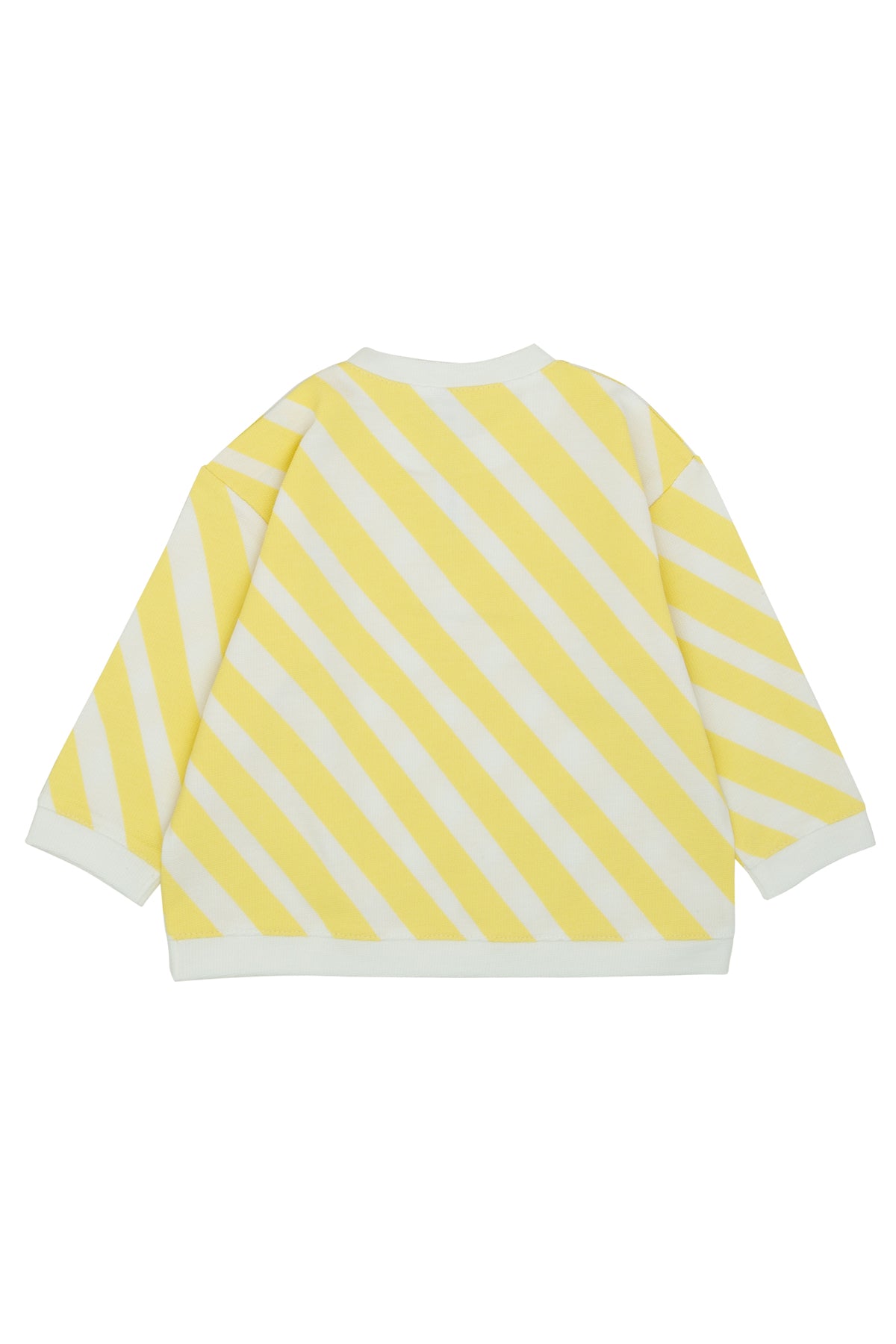 Diagonal Stripes Shoulder Snap Sweatshirt